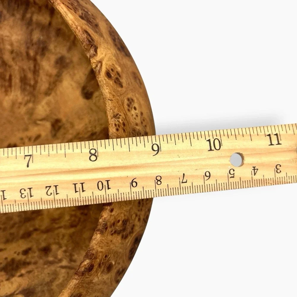 Burl Bowl Native American Wood Carved Pedestal Raised